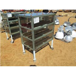 ENCLOSED ROLL AROUND STORAGE RACK