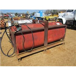 OFF ROAD FUEL STORAGE TANK, MTD IN STEEL FRAME W/12V PUMP