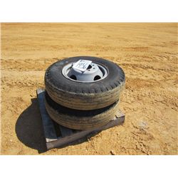 1 LOT (2) 7.50-16 LT TIRES & RIMS
