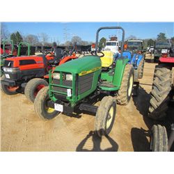 JOHN DEERE 4500 FARM TRACTOR, S/N 450051, 3 PTH, PTO, ROLL BAR, METER READING 1,163 HRS