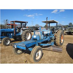 FORD 5000 FARM TRACTOR, S/N 21320, 3PTH, 1 REMOTE, CANOPY, 10' GRADER ATTACHMENT, 16.9X34 TIRES, MET