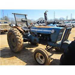 FORD 5000 FARM TRACTOR  S/N 0282447  3 PTH  PTO  1 REMOTE   METER READING 1205 MHRS