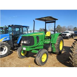 JOHN DEERE 6215 FARM TRACTOR, S/N 429875, 3PTH, PTO, 2 REMOTES, CANOPY, 18.4X30 TIRES, METER READING