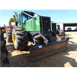 JOHN DEERE 748H GRAPPLE SKIDDER, S/N 642262 (12 YR)DUAL ARCH, WINCH, ECAB W/AIR, 30.5-32 TIRES, METE