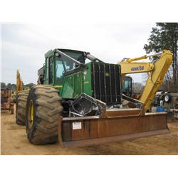 JOHN DEERE 648H GRAPPLE SKIDDER, S/N 615521 (08 YR) DUAL ARCH, WINCH, ECAB W/AIR, 30.5-32 TIRES, 0 H