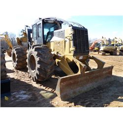 CAT 525C GRAPPLE SKIDDER, S/N 52500742 (09 YR) SINGLE ARCH, WINCH, ECAB W/AIR, 30.5X32 TIRES, METER 