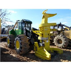 JOHN DEERE 843K FELLER BUNCHER, S/N 626803 (10 YR) FD22B SAWHEAD, ECAB W/AIR, 28L-26 TIRES, METER RE