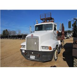 KENWORTH T/A T600 PULPWOOD TRUCK, S/N S528406, 1 CUMMINS DIESEL ENG, 7 SPD TRANS, 2 BOLSTER BODY, 28