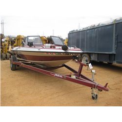 JAVELIN 378 FS BOAT, S/N 3N233213J990, 150 JOHNSON MOTOR, S/A TRAILER, S/N 15899