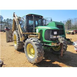 JOHN DEERE 7220 4X4 FARM TRACTOR, S/N 004789, PTO, 4 HYD REMOTES, ECAB W/AIR, SABERTOOTH TIGER SIDE 