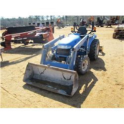 NEW HOLLAND 4X4 FARM TRACTOR, S/N , 3 PTH, PTO, NEW HOLLAND 7308 GP BUCKET, 5' BOX BLADE