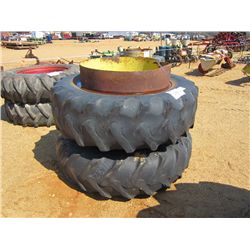 1 LOT (2) 18.4-38 TIRES & RIMS