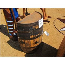 WHISKEY CARRELL WALL TABLE W/STORAGE