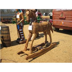 58  WOODEN ROCKING HORSE