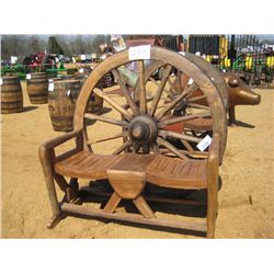 WAGON WHEEL BENCH SEAT