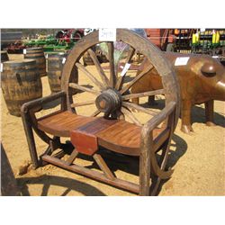 WAGON WHEEL BENCH SEAT