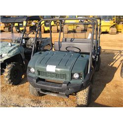 2009 MULE 4010 4XZ4 CREW ATV, S/N JK1AFCR1798503701, DUMP BED, METER READING 1,612 HRS