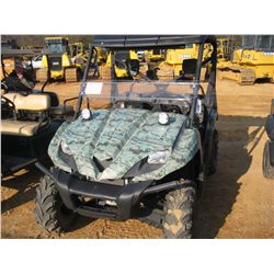 2008 KAWASAKI 750 4X4 ATV, S/N JKARFDB148B50175, CANOPY, GAS ENGINE, A/T, WINDSHIELD, DUMP BED, METE