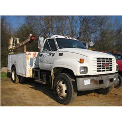 1998 GMC 6500 SERVICE TRUCK  S/N 1GDJ7H1C3WJ517850  CAT DIESEL ENG 5 SPD TRANS  TOOL BODY  6006 AUTO