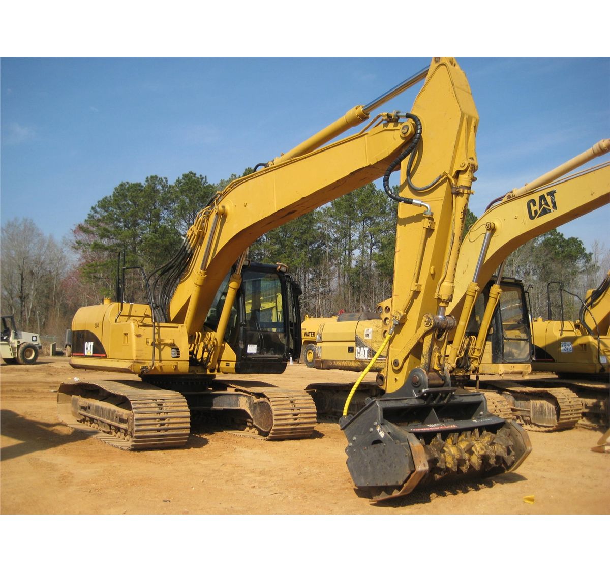 CAT 320C HYDRAULIC EXCAVATOR S/N FBB01309 9' STICK MM60 MULCHER HEAD 32 ...
