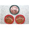 Image 1 : Lot Of (3) 1 oz. Christmas Copper Rounds