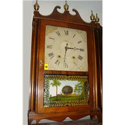 Chauncey & Ives Wooden Works Pillar and Scroll Clock,