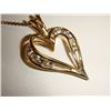 Image 3 : Ladies 14kt Heart Necklace with 8 Diamonds