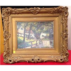 Estate Antique Oil Painting on Board