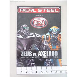 Real Steel WRB Official Program Souvenir Prop Magazine "Zeus Vs. Axelrod"