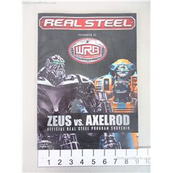 Real Steel WRB Official Program Souvenir Prop Magazine "Zeus Vs. Axelrod"