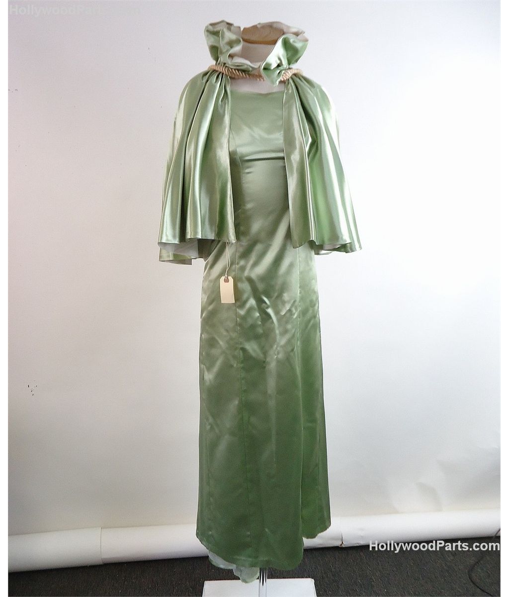 pale green satin dress