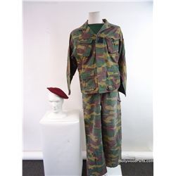 Hotel Rwanda Belgian Soldier Green Camouflage Uniform Costume