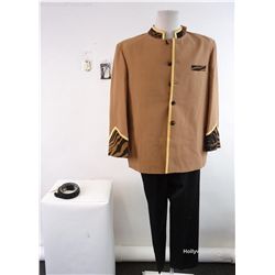 Hotel Rwanda Desmond Dube Tiger Collar Khaki Hotel Uniform w/ Name Tag