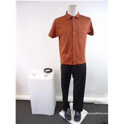 Out of Time Chris Harrison (Dean Cain) Hero Burnt Orange S/S Shirt Costume