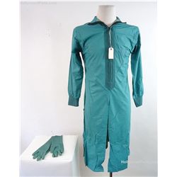 Supernova Dr. Evers (Angela Basset) Teal Decontamination Gloves and One-Piece Zip-Up Suit