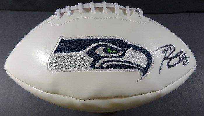 russell wilson signed football