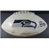 Image 2 : Russell Wilson AUTOGRAPHED Seattle Seahawks White Logo Football.