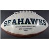 Image 3 : Russell Wilson AUTOGRAPHED Seattle Seahawks White Logo Football.