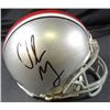 Image 3 : Lot of 2 - Urban Meyer AUTOGRAPHED OSU Buckeyes Mini Helmet & Buckle Up Poster.