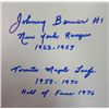 Image 2 : Johnny Bower AUTOGRAPHED Poster -- Sign from HOCKEY HALL OF FAME.