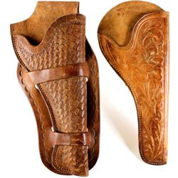 Collection of 2 holster include basket stamped