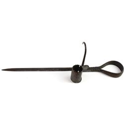 Antique miners candlestick holder