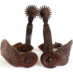 Buermann iron spurs Star stamped under buttons