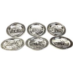 Set of 6 Rhodes Studios sterling-Pewter