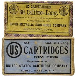 Collection of 2 boxes antique ammo includes