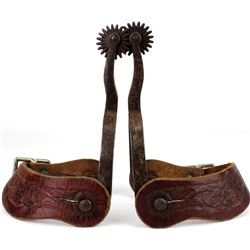 Iron spurs stamped hand forged steel