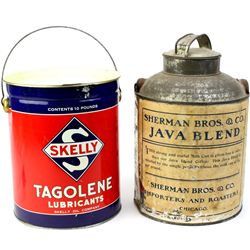 Collection of 4 includes minty Skelly Lube can,