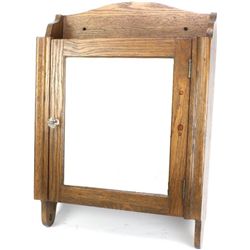 Antique solid oak medicine cabinet with original