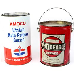 Collection of 2 includes Amoco grease can