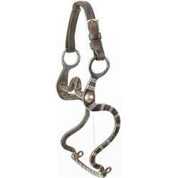 Silver engraved and inlaid S shank bit